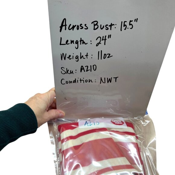 J.Crew Factory Striped Knit Long Sleeve Cotton Top Red White Size XXS NWT - Picture 10 of 10